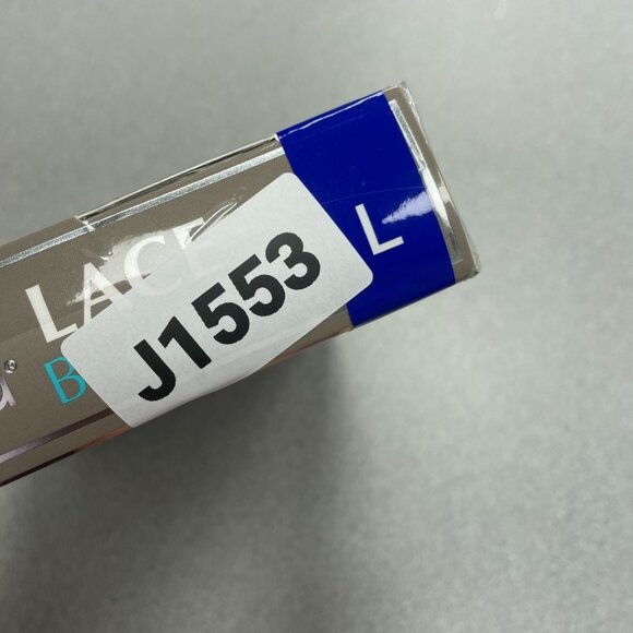 NEW Felina Women's Size L 2-Pack Lace Bralette Adjustable Straps Beige Navy - Picture 5 of 5